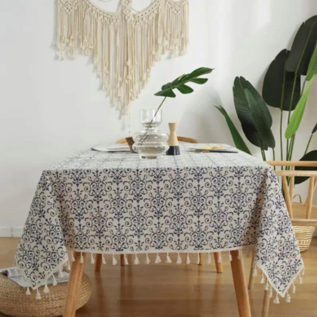 Rectangle Patterned Tablecloth | Stain-Resistant