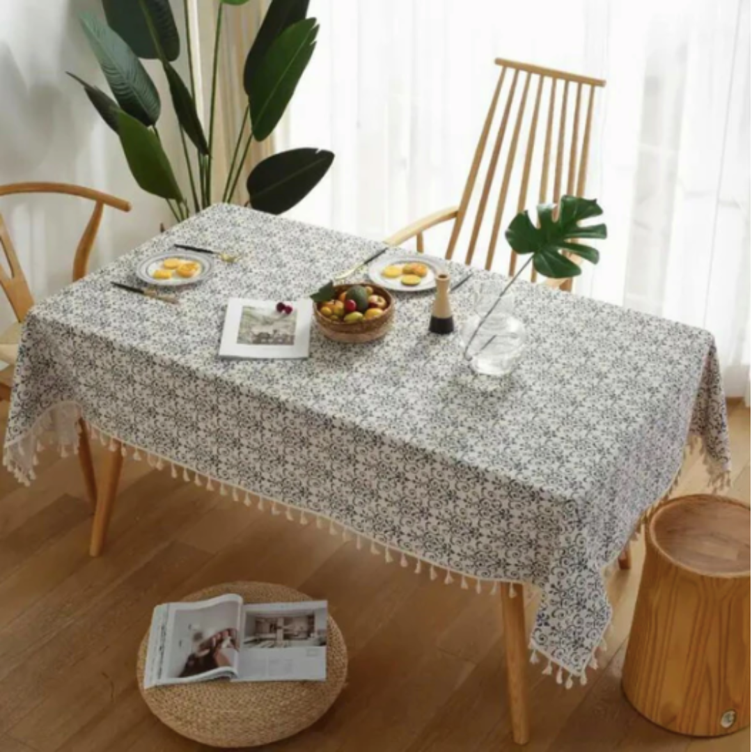 Rectangle Patterned Tablecloth | Stain-Resistant