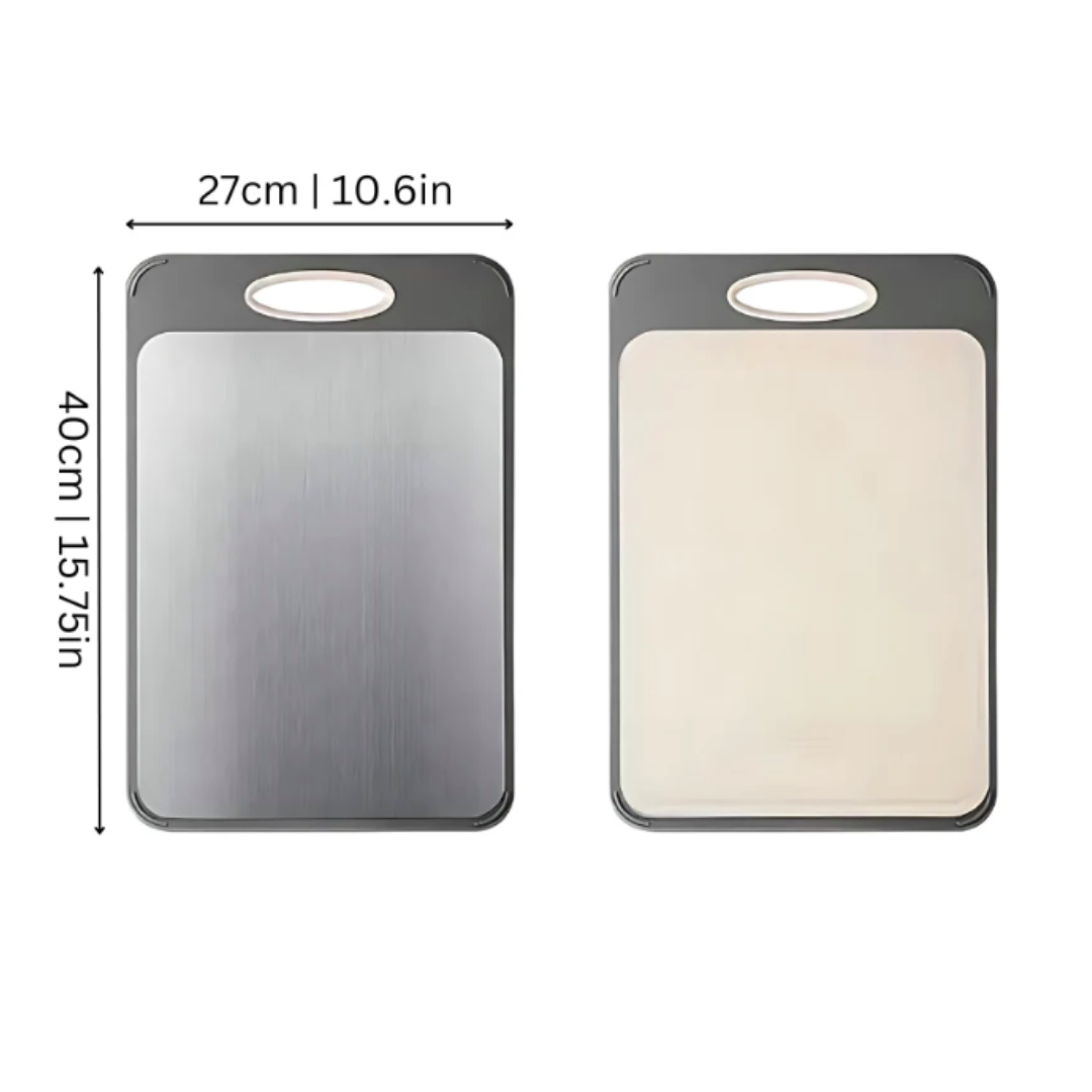 Dual Sided Cutting Board | Stainless Steel